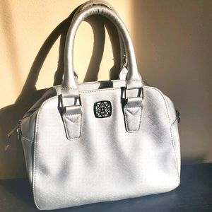 Christian Siriano Silver Satchel Purse